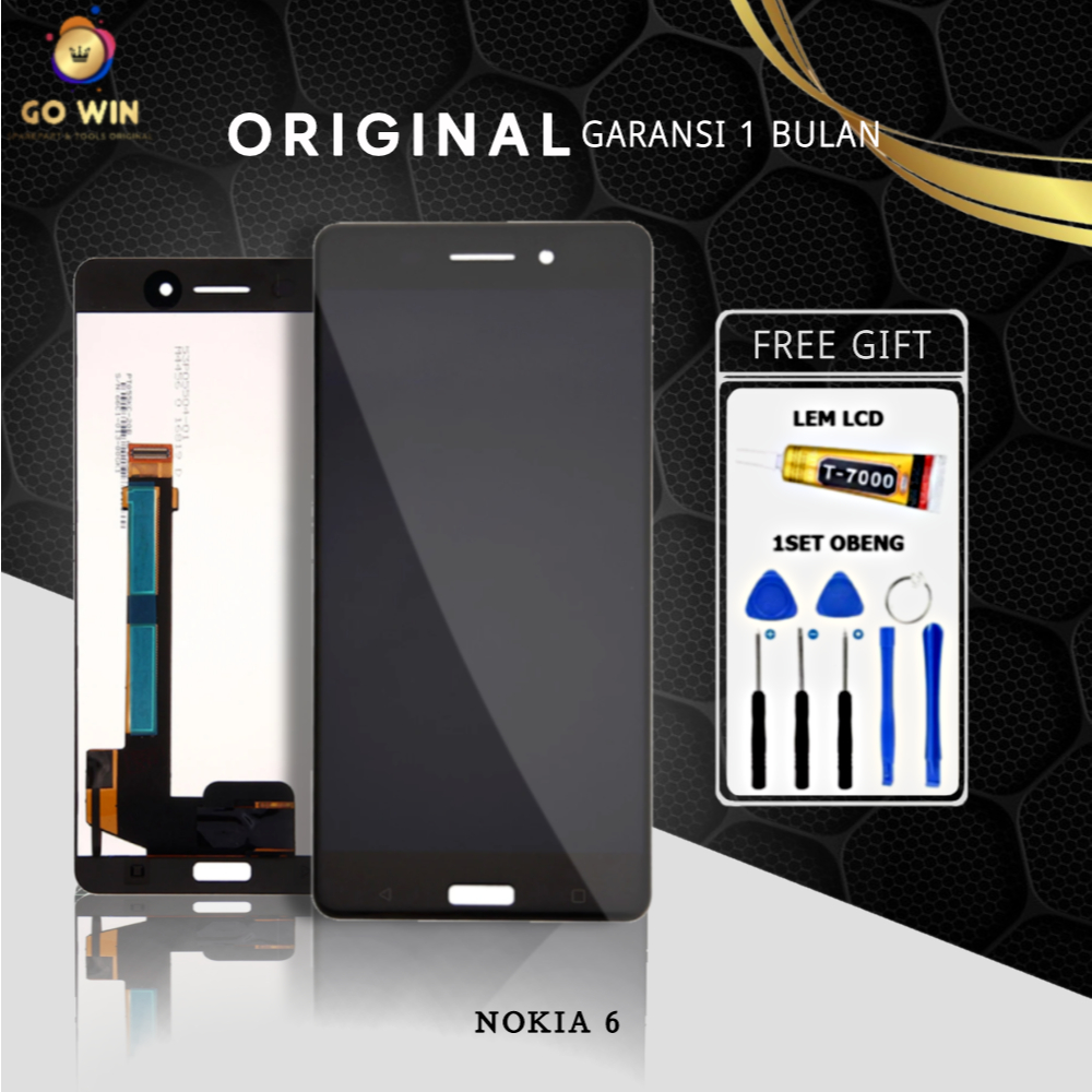ORIGINAL LCD NOKIA 6 FULLSET TOUCHSCREEN