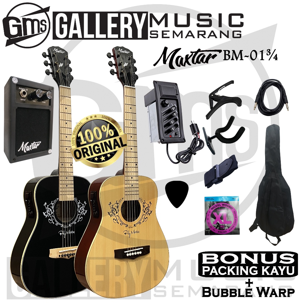 BISA COD ORIGINAL Gitar Akustik Elektrik ¾ Baby Maxtar BM-01¾ Gitar Akustik 3/4 Maxtar Original