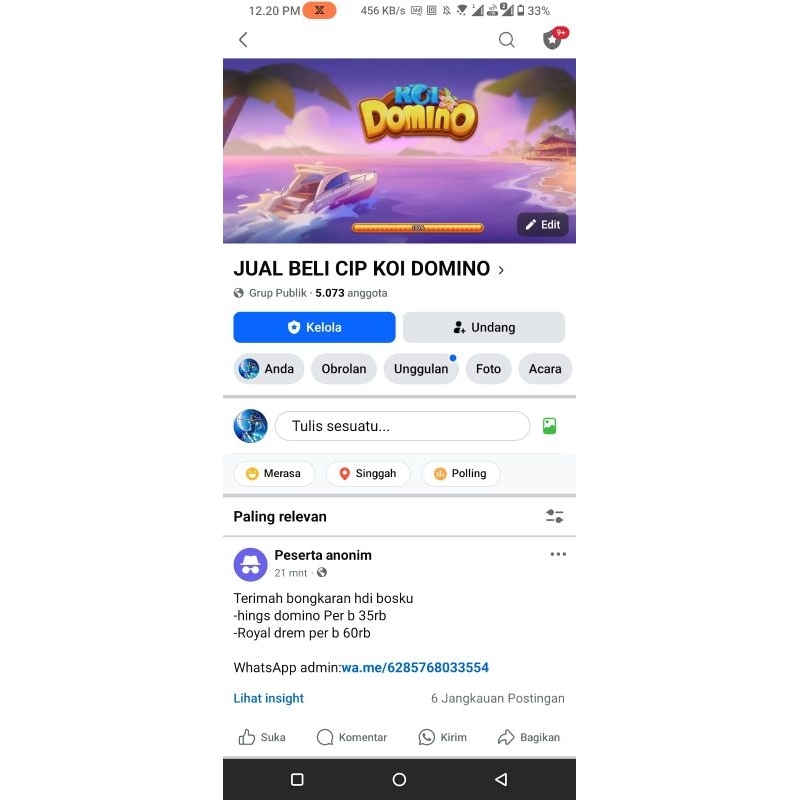 Jual grup Facebook Termurah