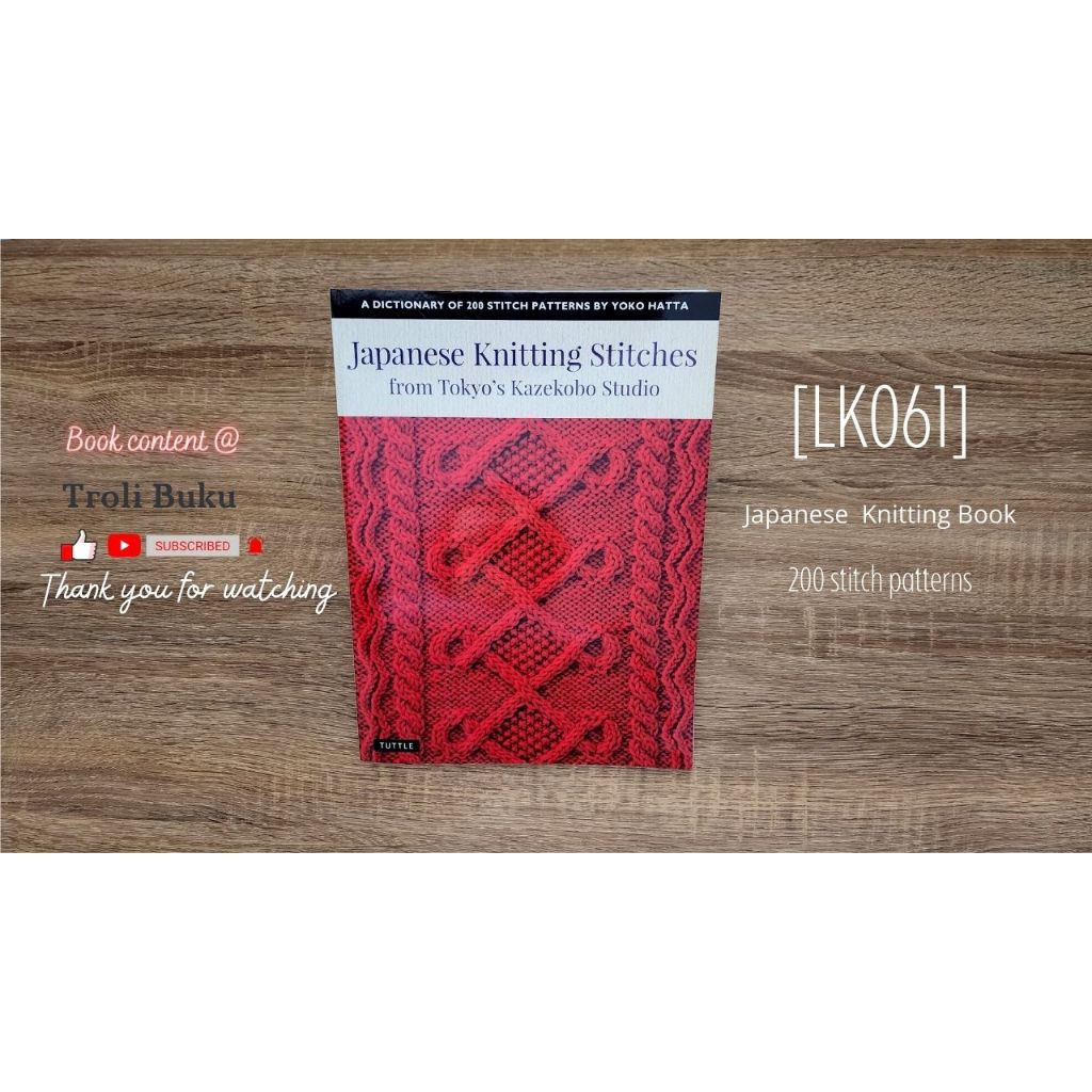 [LK061] Buku Rajut Jepang - 200 Knitting stitch patterns
