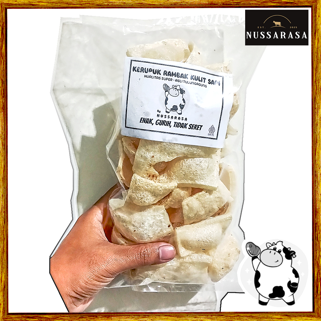

Krupuk Rambak Kulit Sapi Asli Tulungagung 50gr
