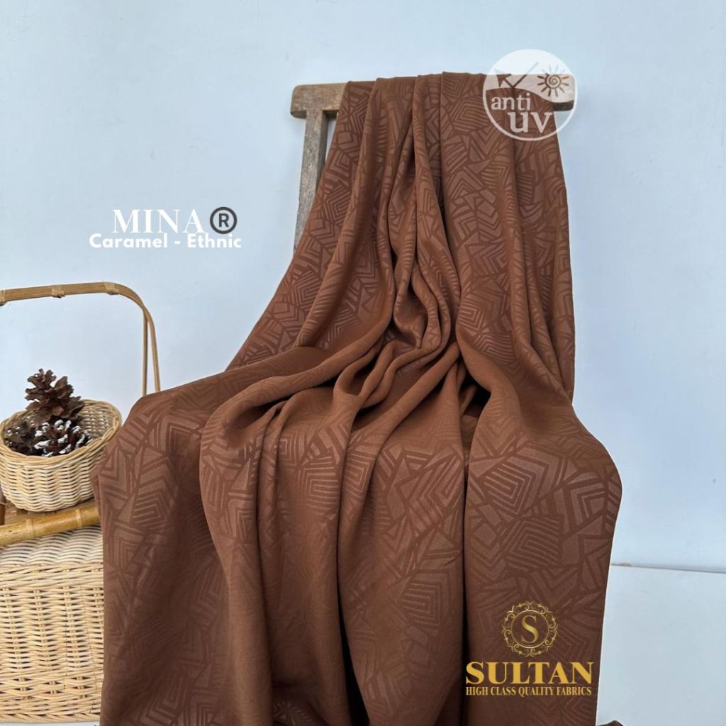 Kain Abaya Sultan Mina Anti Uv UPF 80 Emboss ETHNIC