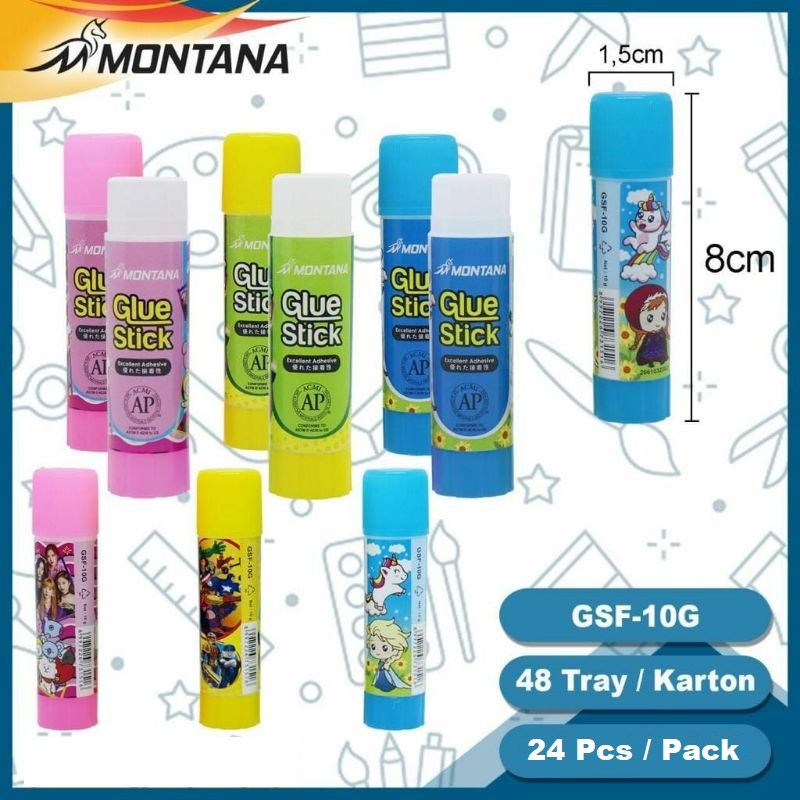 

GLUE STICK FANCY MONTANA GSF-10G 1 PACK ISI 24 PCS/ LEM STICK