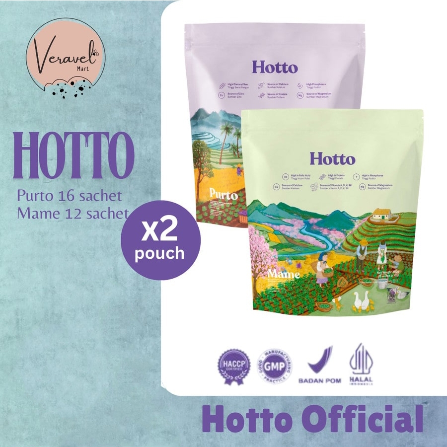

Hotto Purto Mame 2 Pouch Multigrain dengan Edamame Purple Potato Organik Diet Sehat Sereal Rendah Kalori ubi ungu