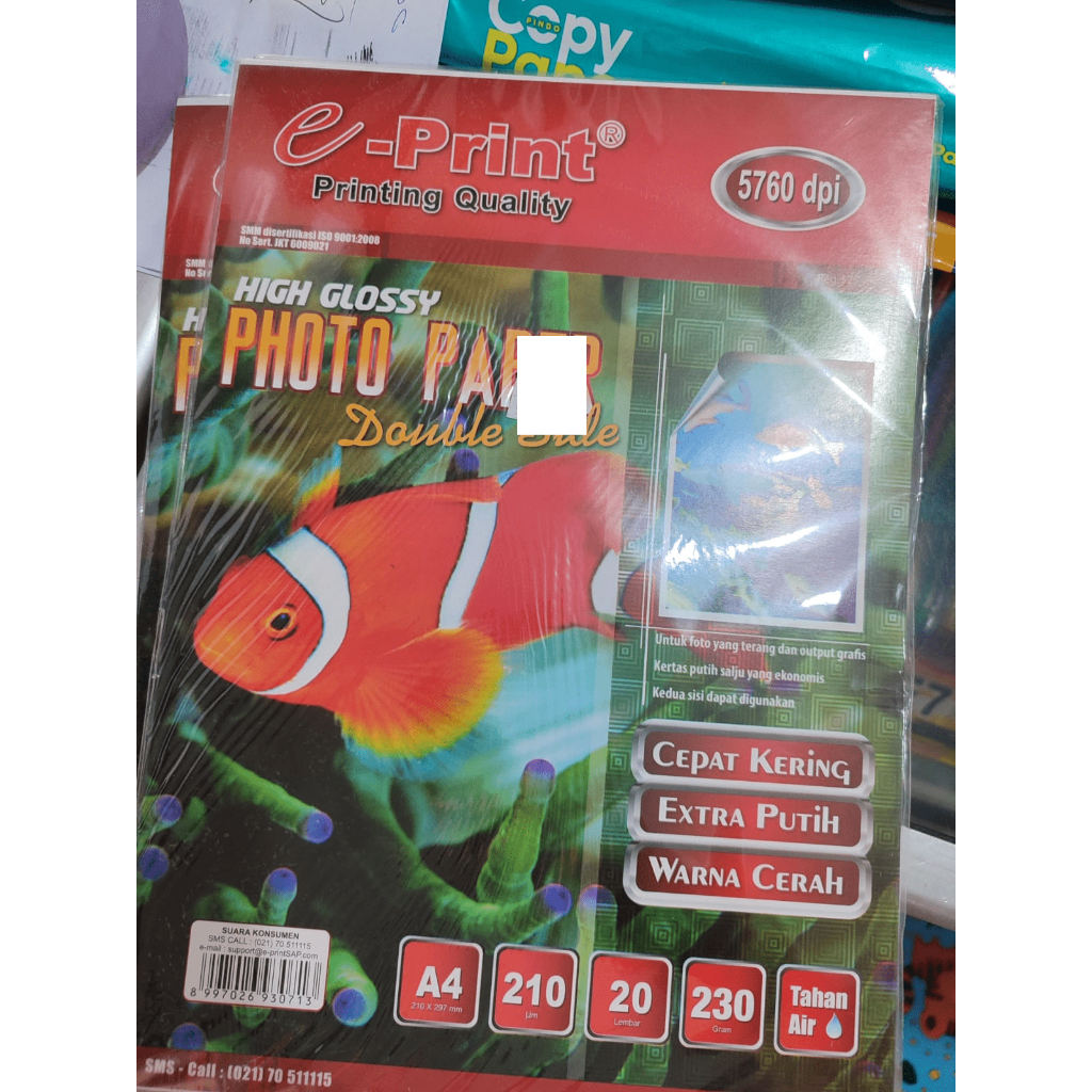 Kertas Foto Double Side High Glossy Photo Paper 230 gsm