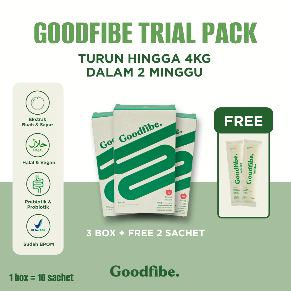 Goodfibe Jellytox 1 Month Trial — Fiber Jelly Probiotik Suplemen untuk Diet dan Detox