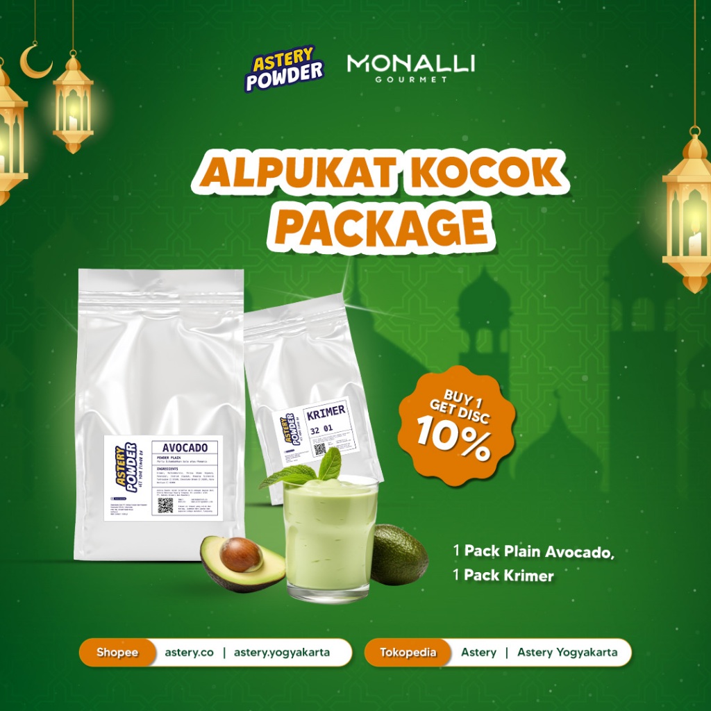 

Astery - Paket Hemat Alpukat Kocok / Special Ramadan Package / Bubuk Minuman Rasa Alpukat / Powder Drink Avocado
