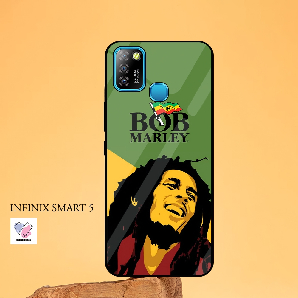 [AR48]  Case Glossy Case | INFINIX SMART 5 | CASE KEKINIAN LUCU |  Casing Hp Kilau Motif BOB MARLEY