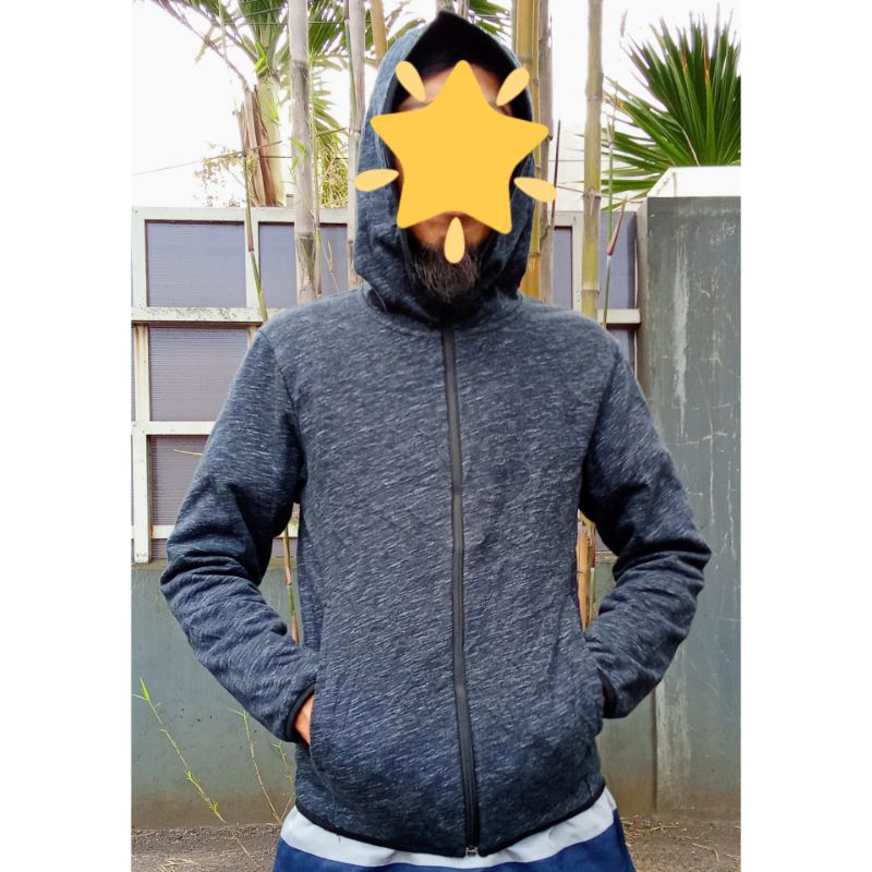 Sweater Zipper Hoodie Uniqlo Abu