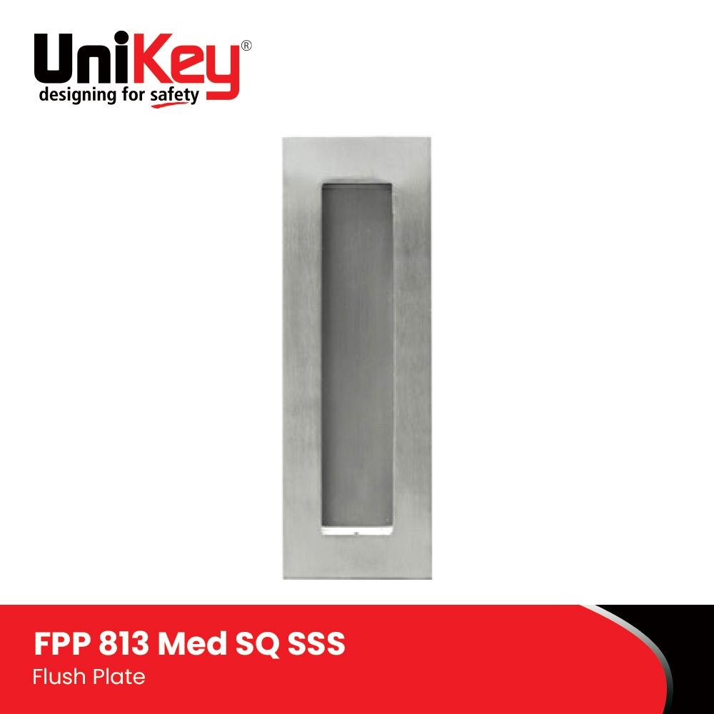UniKey Flush Pull Plate FPP 813 Med SQ SSS
