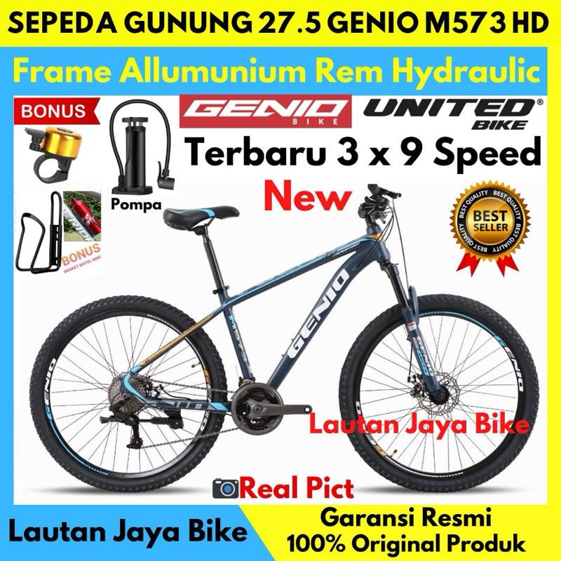 Sepeda Gunung 27.5 MTB Genio M573 HD Frame Alloy Rem Hidrolik