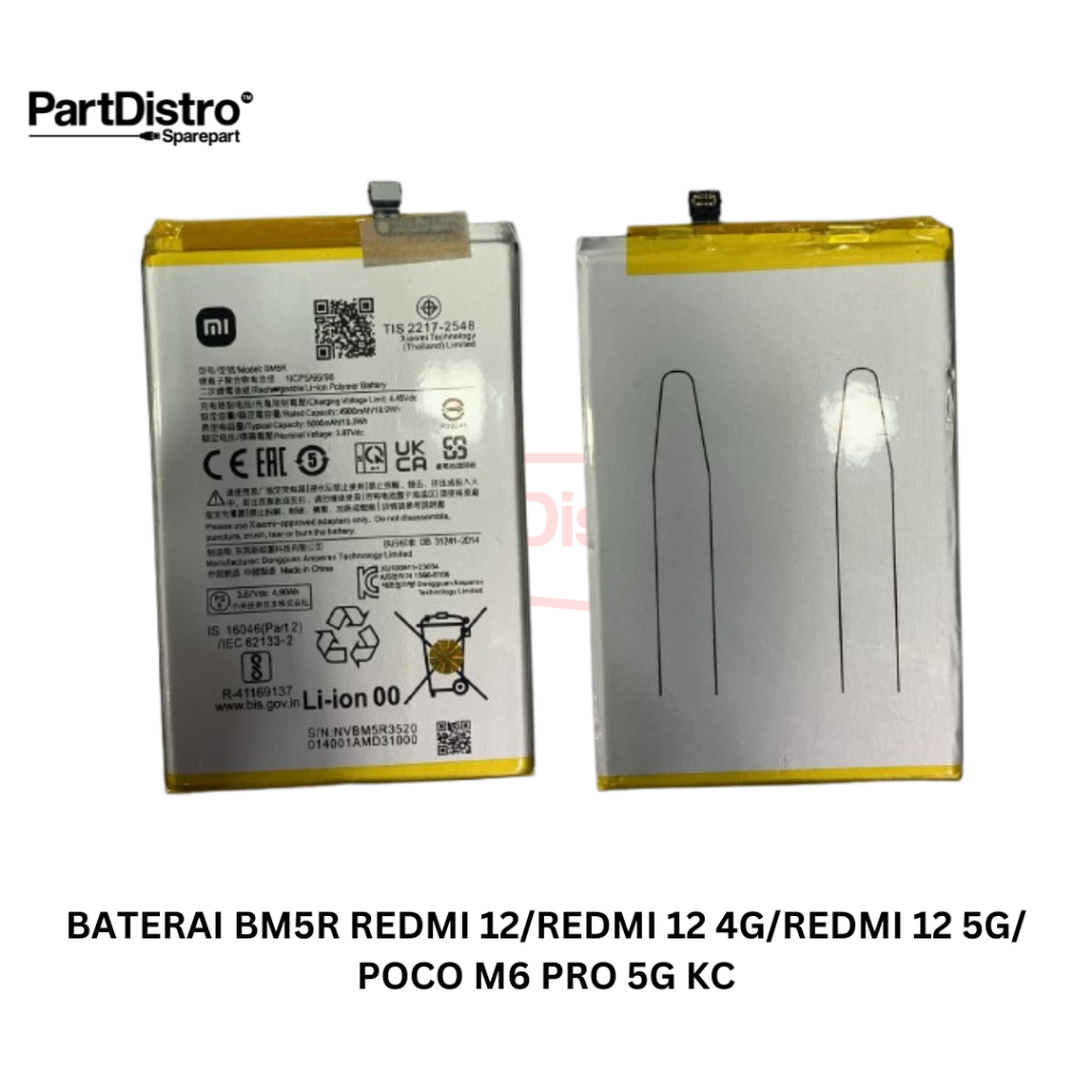BATERAI BM5R REDMI 12/REDMI 12 4G/REDMI 12 5G/ POCO M6 PRO 5G KC