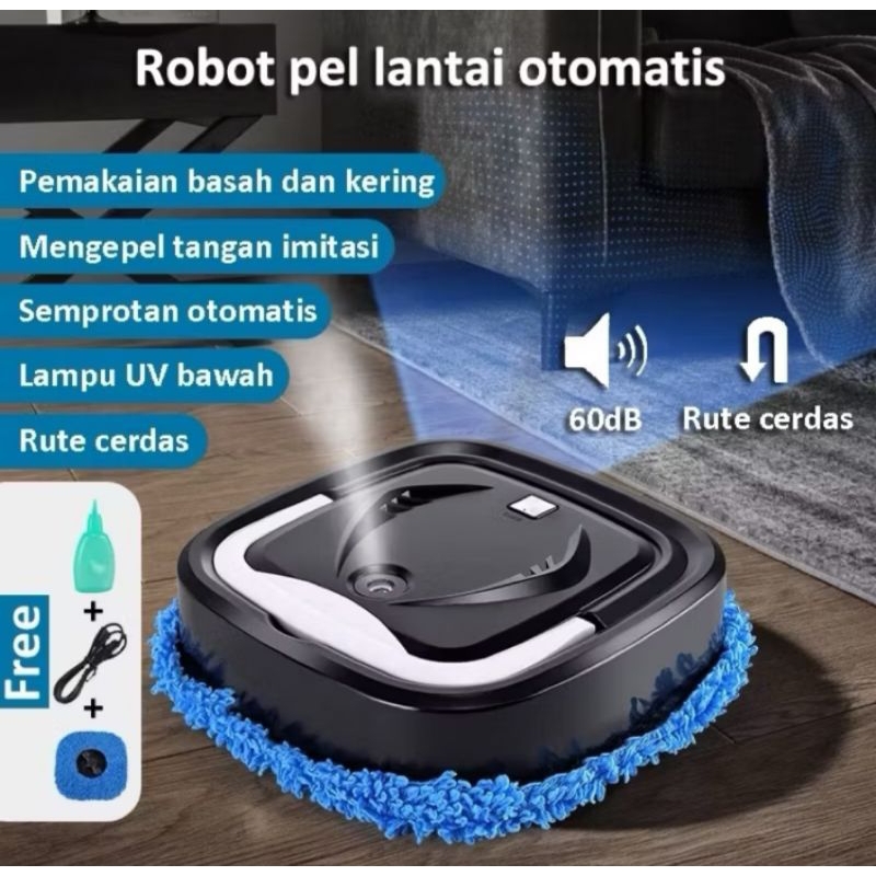 PENGEPEL ROBOT Pembersih Lantai Robot PEL Pel Lantai + Humidifier Pembersih Lantai Otomatis Robot Pe