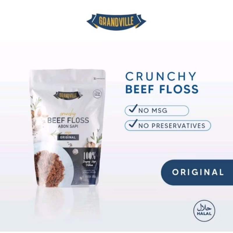 

crunchy floss abon rasa beef dan chicken grandville