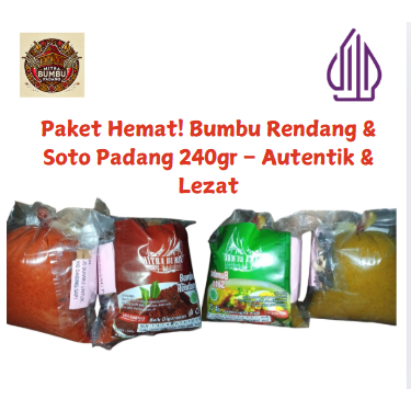 

Paket Hemat! Bumbu Rendang & Soto Padang 240gr – Autentik & Lezat
