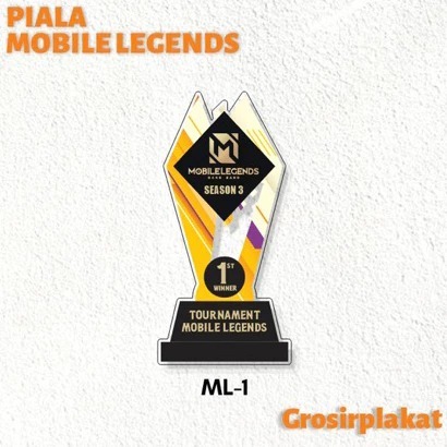 Piala Mobile Legend Trophy Mobile Legend Kejuaraan Mobile Legend Bahan Akrilik Free Design Custom