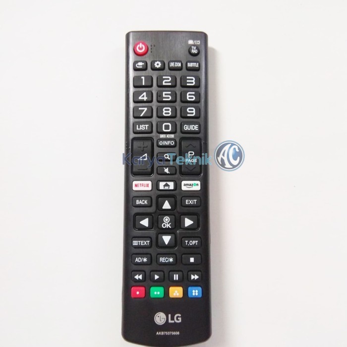 REMOT KONTROL REMOTE TV LCD LED SMART TV LG AKB75375608