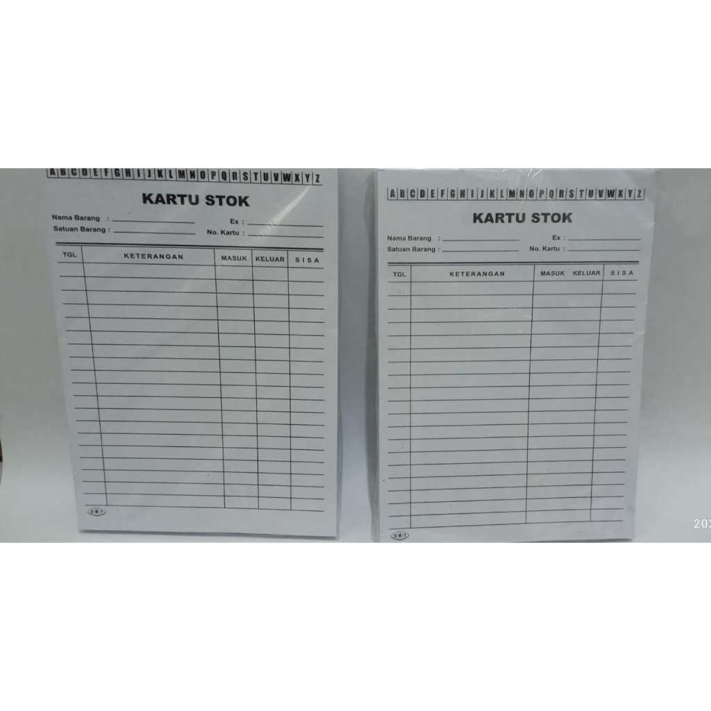 

Kartu Stock Stok Keluar Masuk Barang uk Besar A4 Portrait Tegak isi 100 Lembar READY STOCK