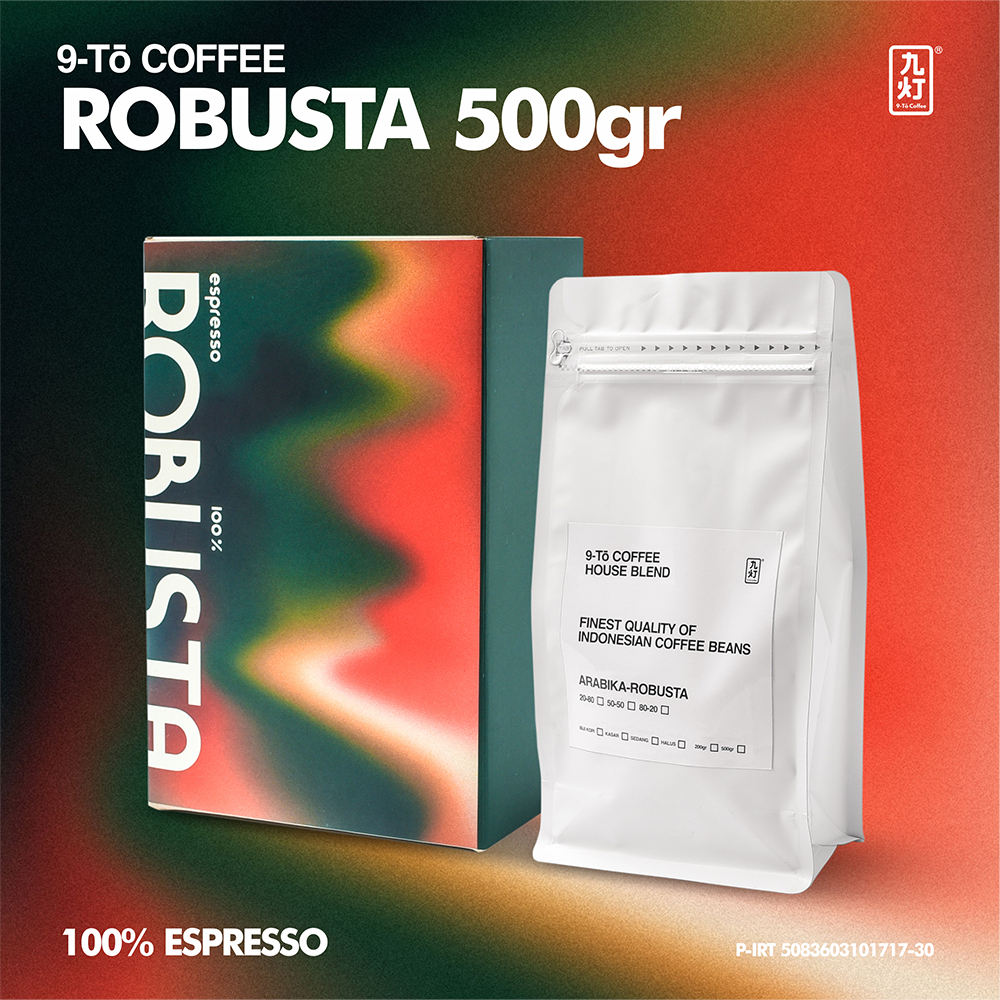 

9-To Coffee Pure Robusta Gold 100% Robusta 500gr Biji Kopi Indonesia
