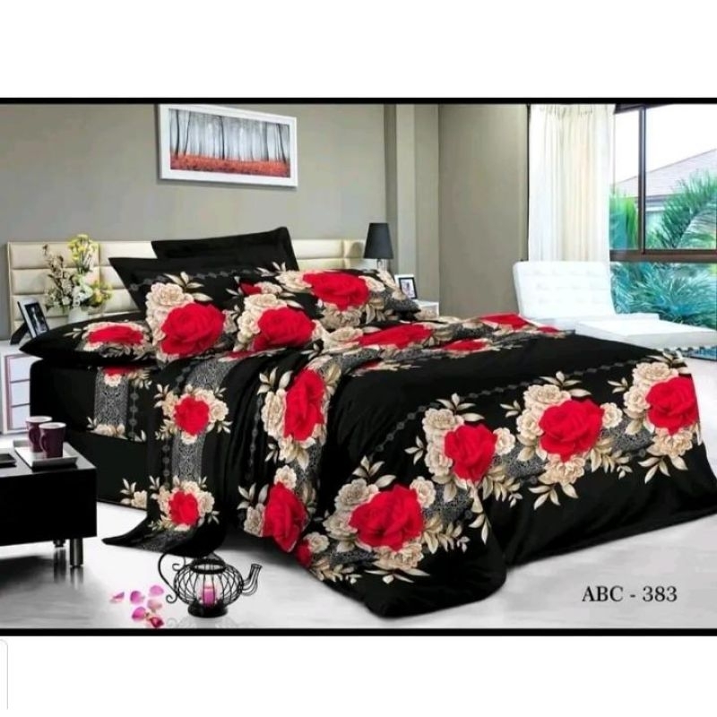 Terangbenderang_ Sprei Bahan Bonita Ukuran 180X200 Sprei Premium Katun Motif Bunga