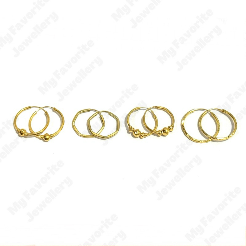 Anting Gipsy Emas Asli Kadar 700 16K