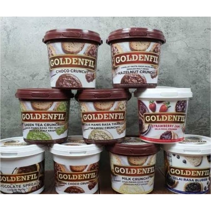 

goldenfil 1 kg (cheese crunchy/choco spread/hazelnut crunchy/blueberry/starwberry)