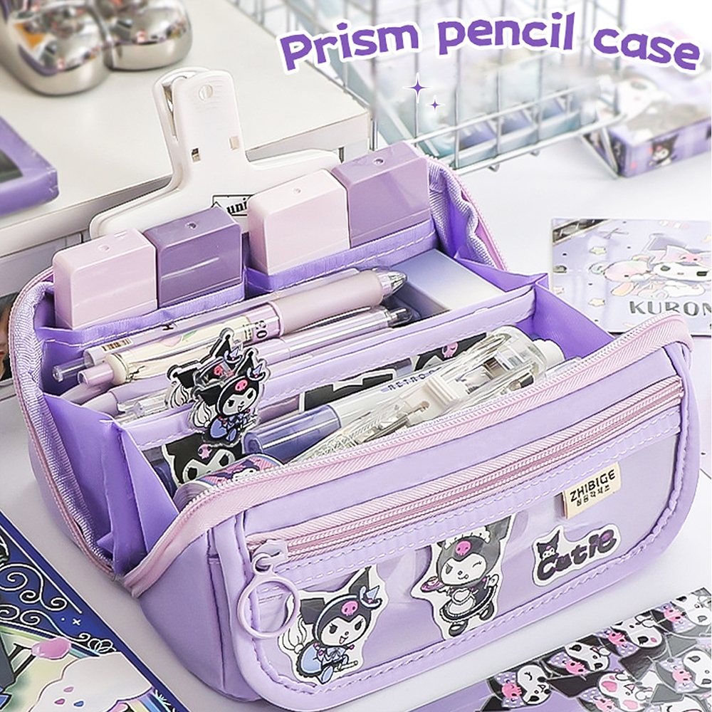 

【Dotding】Tas Pensil Wanita Multifungsi Desain Prisma Kapasitas Besar H495