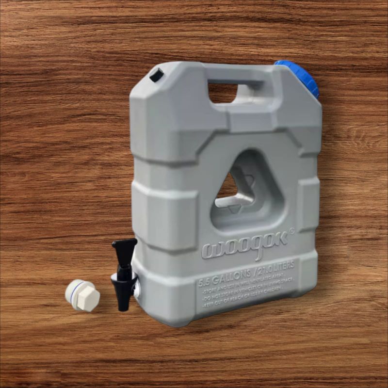 Jerigen Air Kran 21 Liter Warna Grey | Jerry Can Air Kapasitas 21 Liter | Jerigen Air 21L + Bracket 