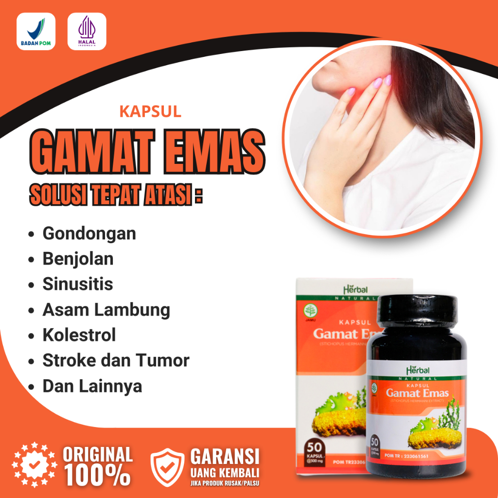 Kapsul Gamat Emas / Kapsul Ekstrak Teripang Emas / Gamat Emas Kapsul / Herbal gamat Emas Kapsul