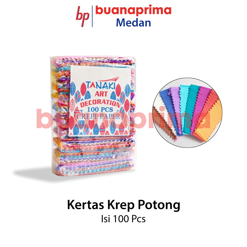 

KERTAS KREP POTONG Warna Warni isi 100 Lembar Kertas Crepe Dekor Krep Paper