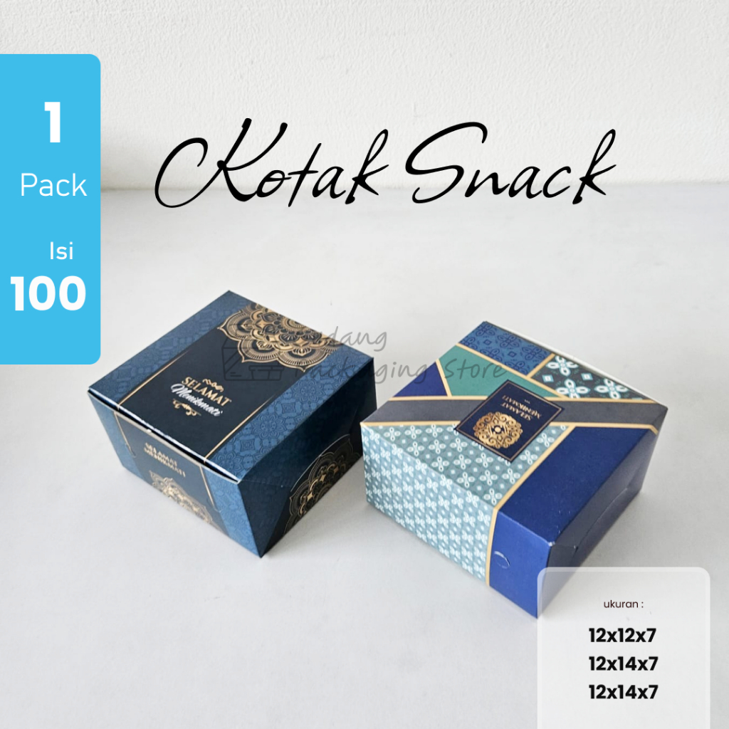 100 pcs / Box Snack / Dus Snack / Dus kue / Dus Hajatan