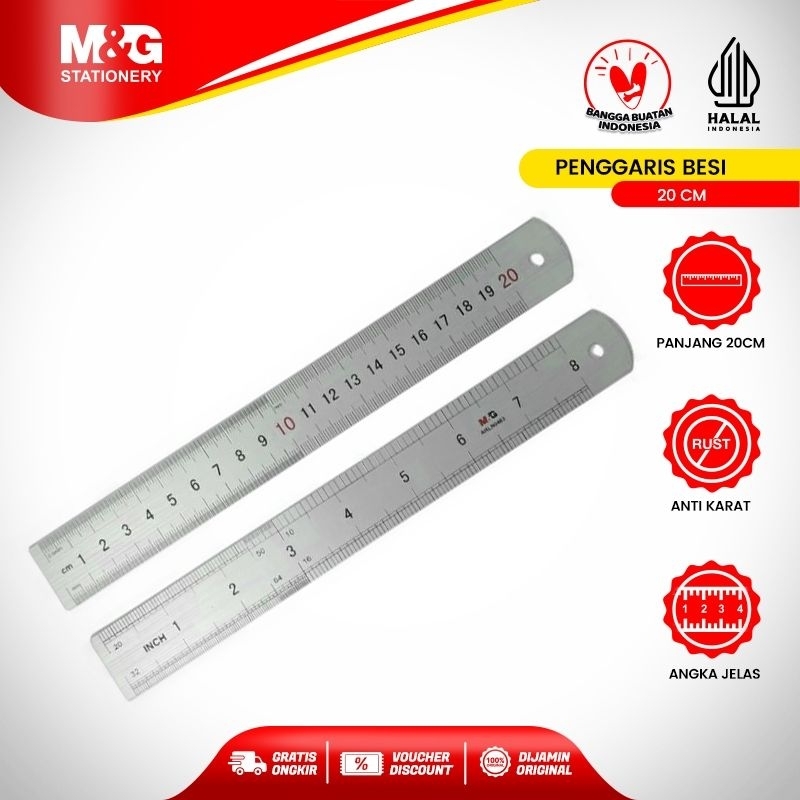 

M&G Penggaris Besi Aluminium Alloy Ruler 15, 20 & 30 CM