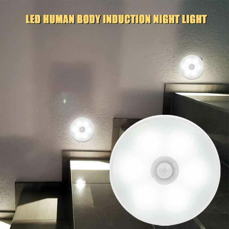 Lampu Tidur Lampu Belajar LED Meja Tidur Tempel Mini 3 Warna Dimmer Aesthetic Bulat Baterai Magnet