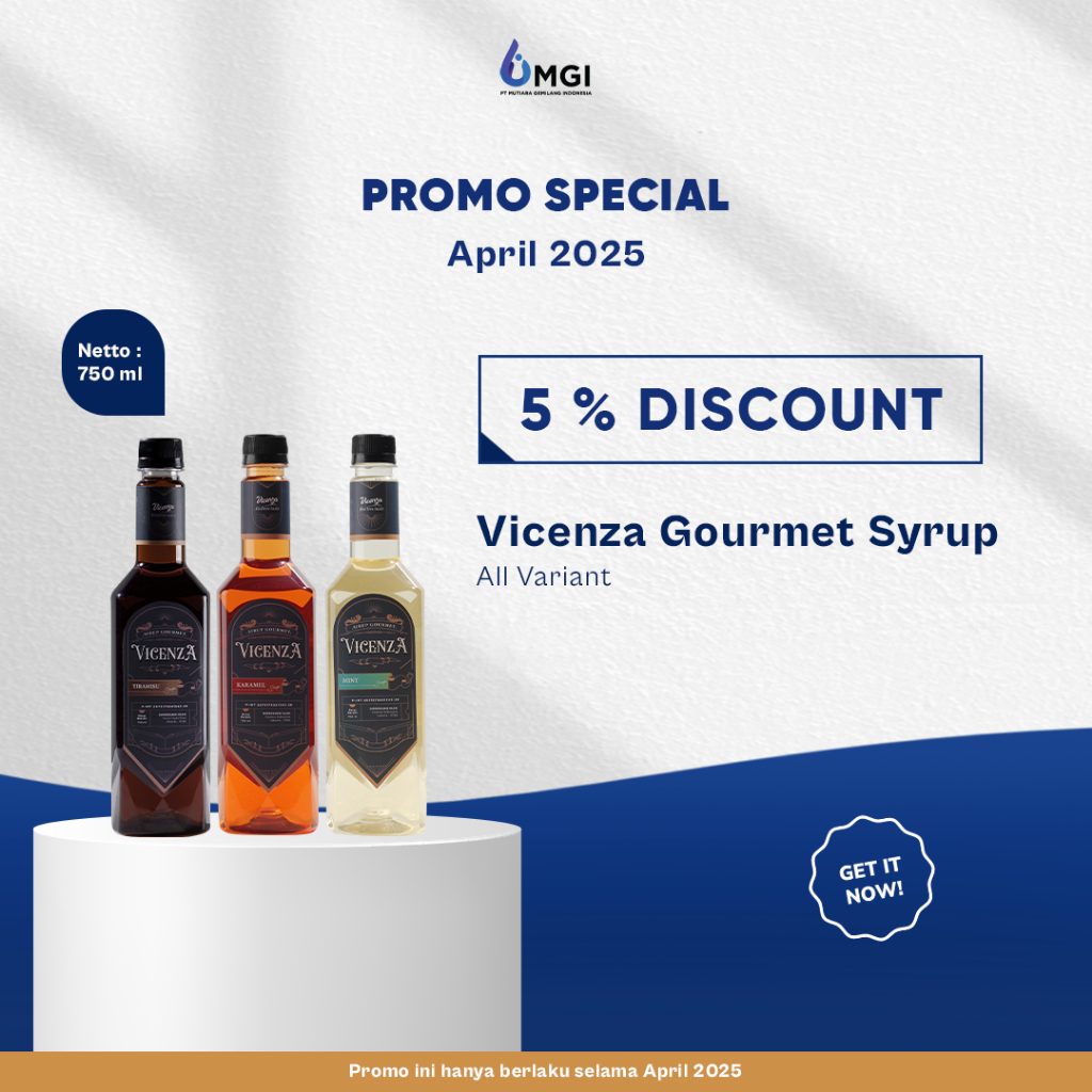

Mutiaragemilang.id Vicenza Gourmet Syrup Minuman 750ML PT MGI ( Mutiara Gemilang Indonesia )