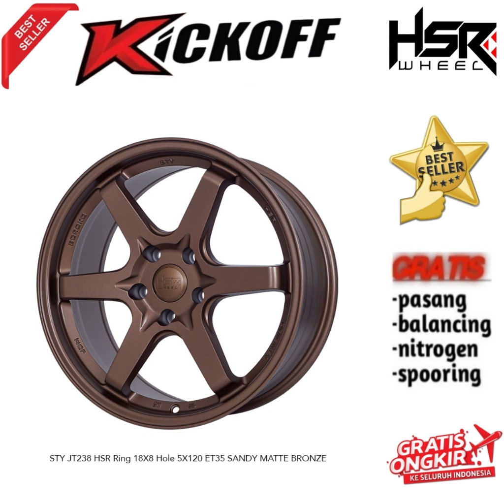 VELG MOBIL TE37 HSR STY R18 BISA BUAT MOBIL BMW 1 2 3 HRS ORIGINAL
