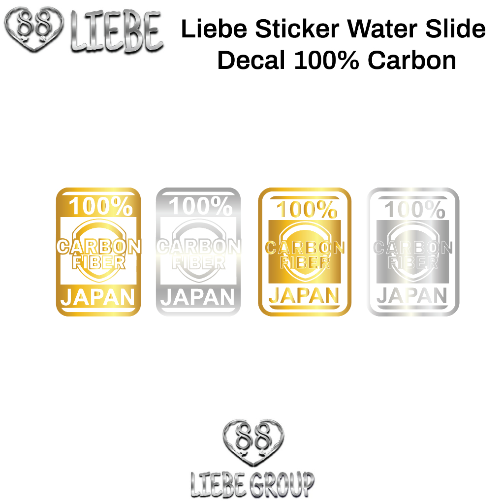 Liebe Sticker Water Slide Decal Logo Carbon Fiber 100% Untuk Joran Tokayo