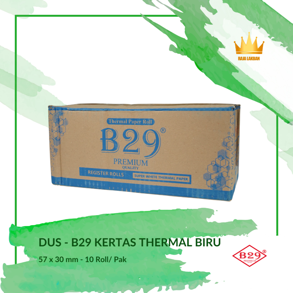 

Kertas Thermal Struk Kasir EDC B29 Roll Biru 57x30mm - Dus