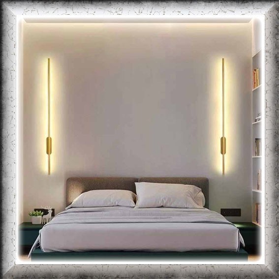 Lampu hias dinding tiang MODERN MINIMALIS LED STICK 3 sinar cahaya putih kuning mix elegan lighting 