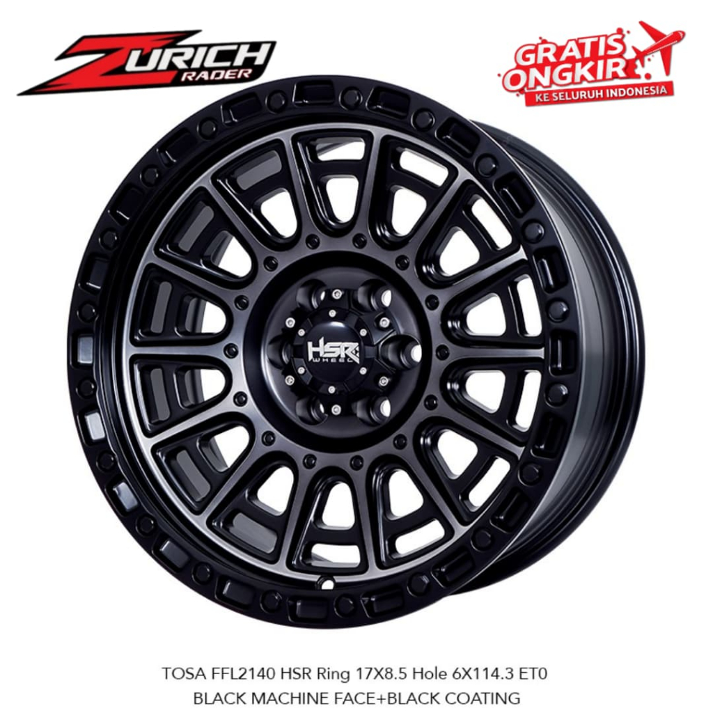 Velg Offroad Ring 17 Hsr Tosa Pcd 6x114,3 Untuk Mobil Nissan Terra Navara