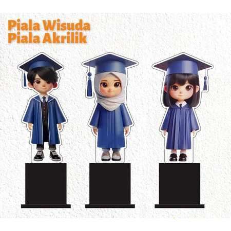 Piala Wisuda Akrilik Custom Piala Wisuda Anak