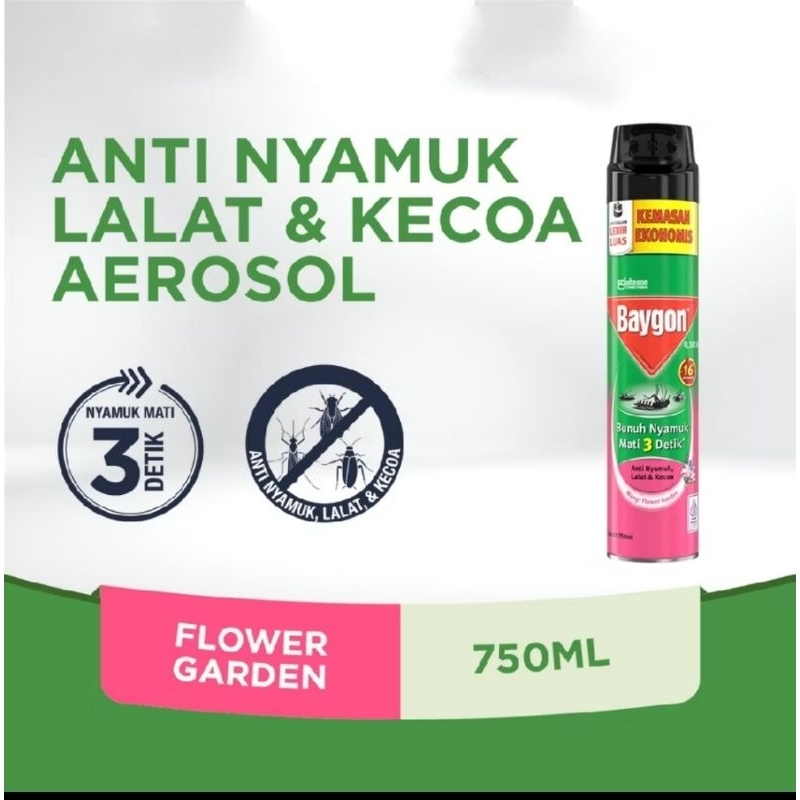 Baygon Anti Nyamuk ,Lalat & Kecoa- 750 ml