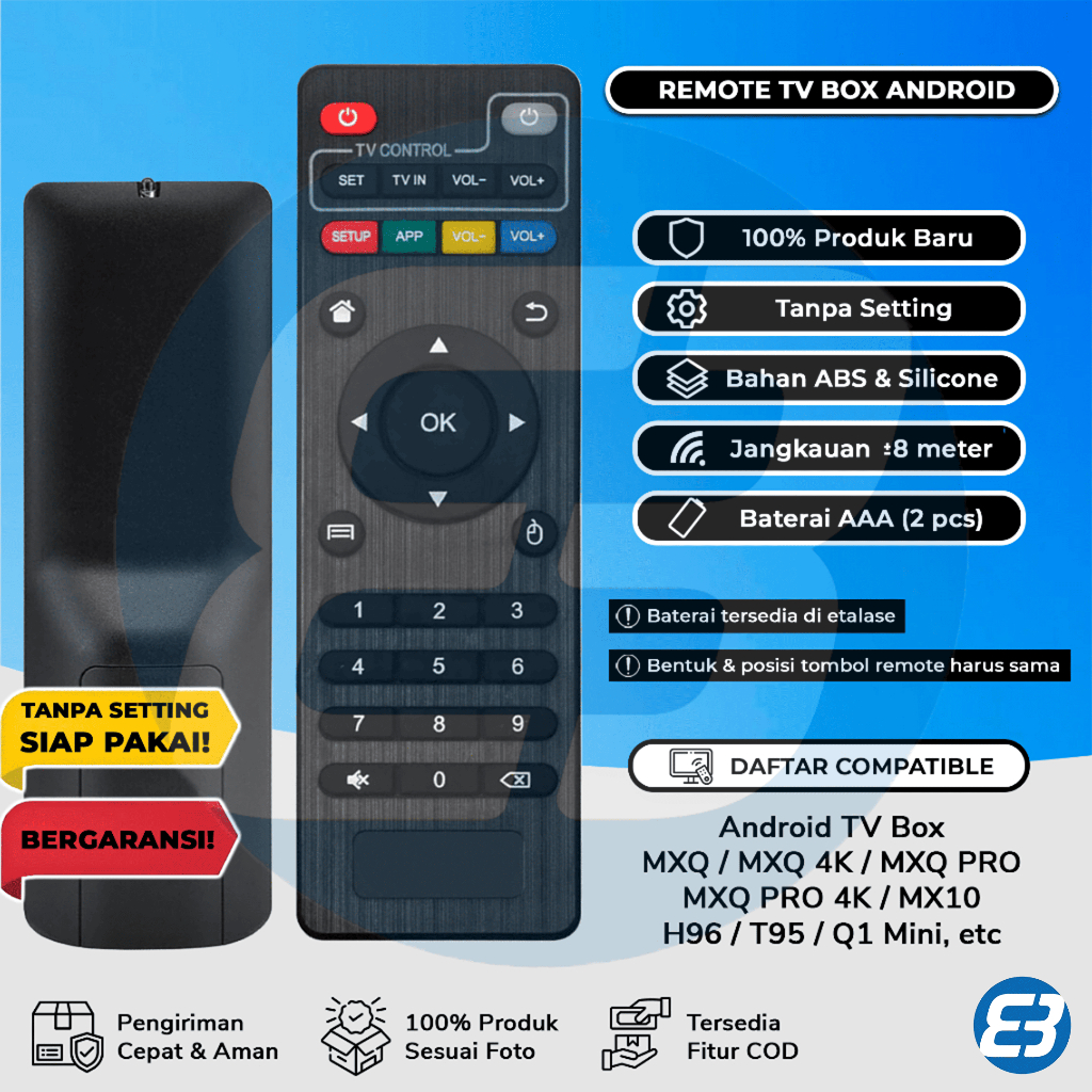 Remote Android TV Box MXQ / MXQ 4K / MXQ PRO / MXQ PRO 4K / MX10 / H96 / T95 / Q1 Mini DLL