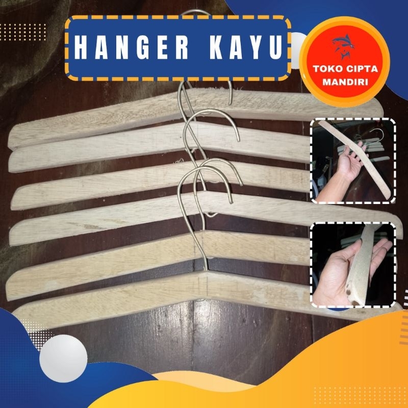 hanger kayu gantungan baju hanger baju dewasa hanger kayu aesthetic