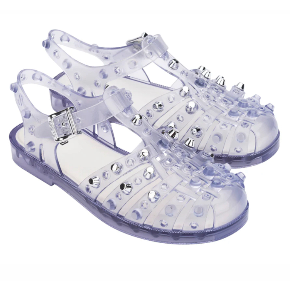 Sepatu Sandal Wanita Melissa Possession Studs Ad Clear Silver