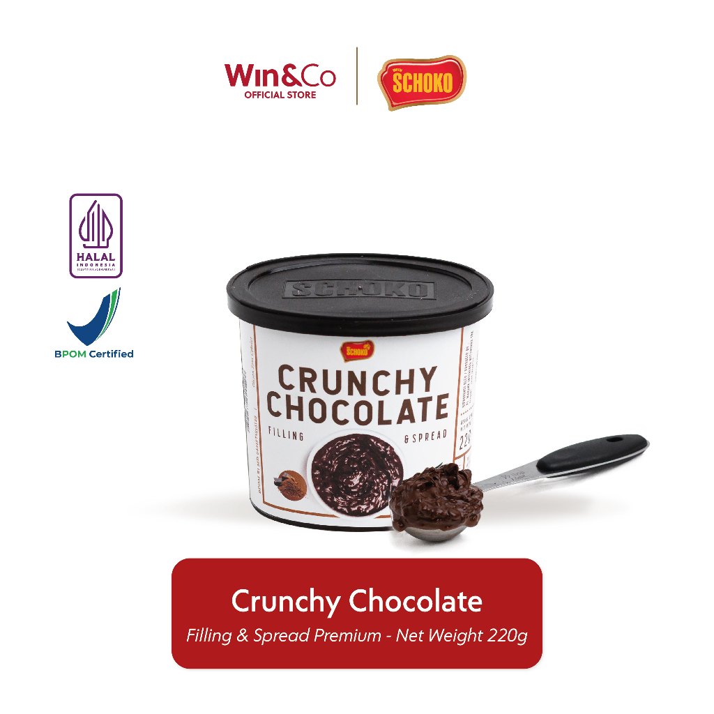 

SCHOKO Crunchy Chocolate Filling & Spread / Selai Cokelat - 220g