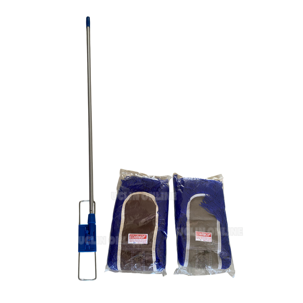 Pel Lobby / Pel Kering Lobby Duster Starmop 60 cm 1 Set per pcs Alat Pel Lantai Lobby Duster Starmop