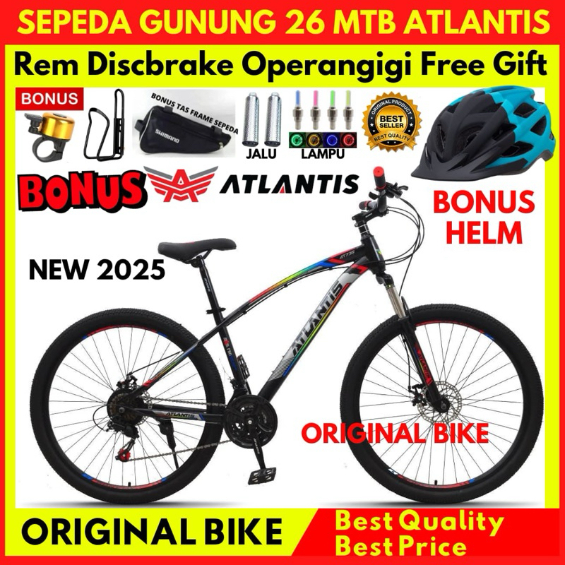 Sepeda Gunung 26 MTB Atlantis 730 Rem Cakram New