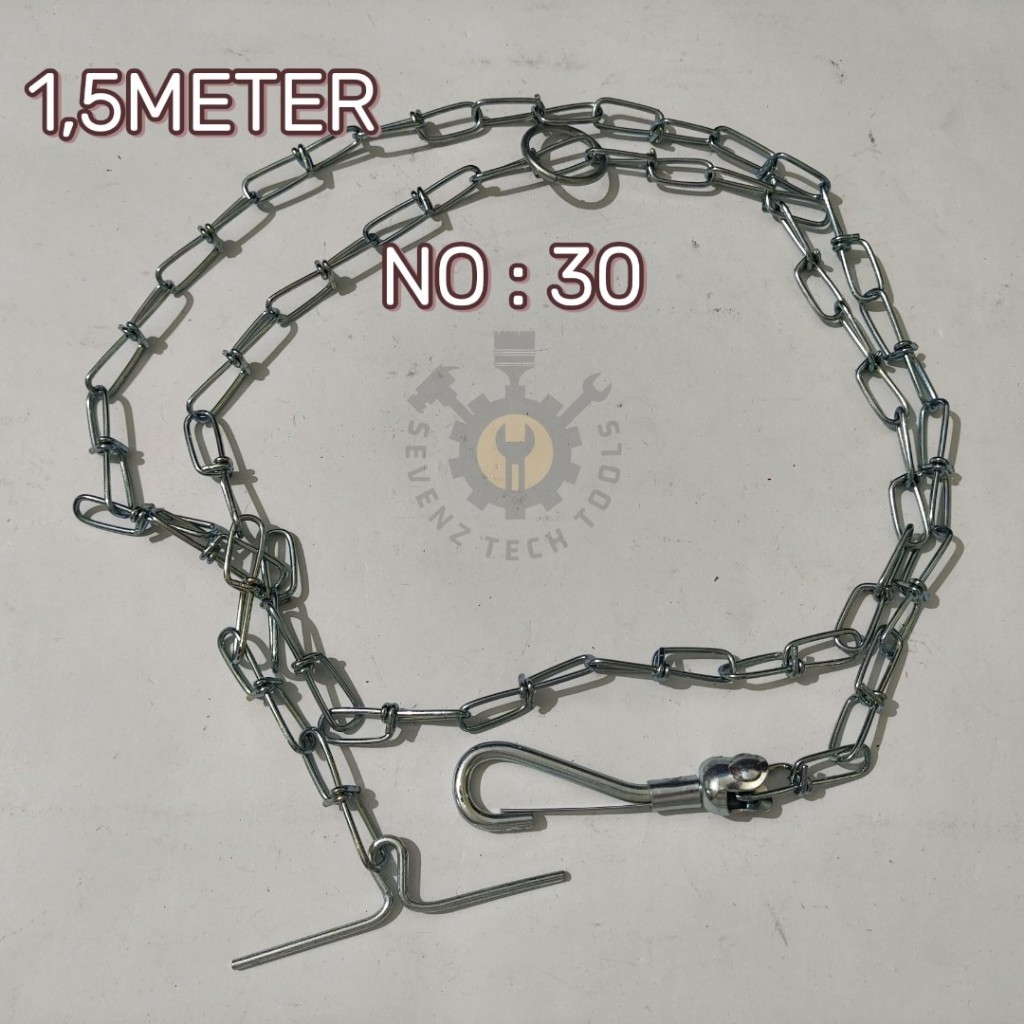 RANTAI ANJING NO.30 RANTAI HEWAN/RANTAI GOGOK 1,5METER RANTAI MONYET/HEWAN 150CM