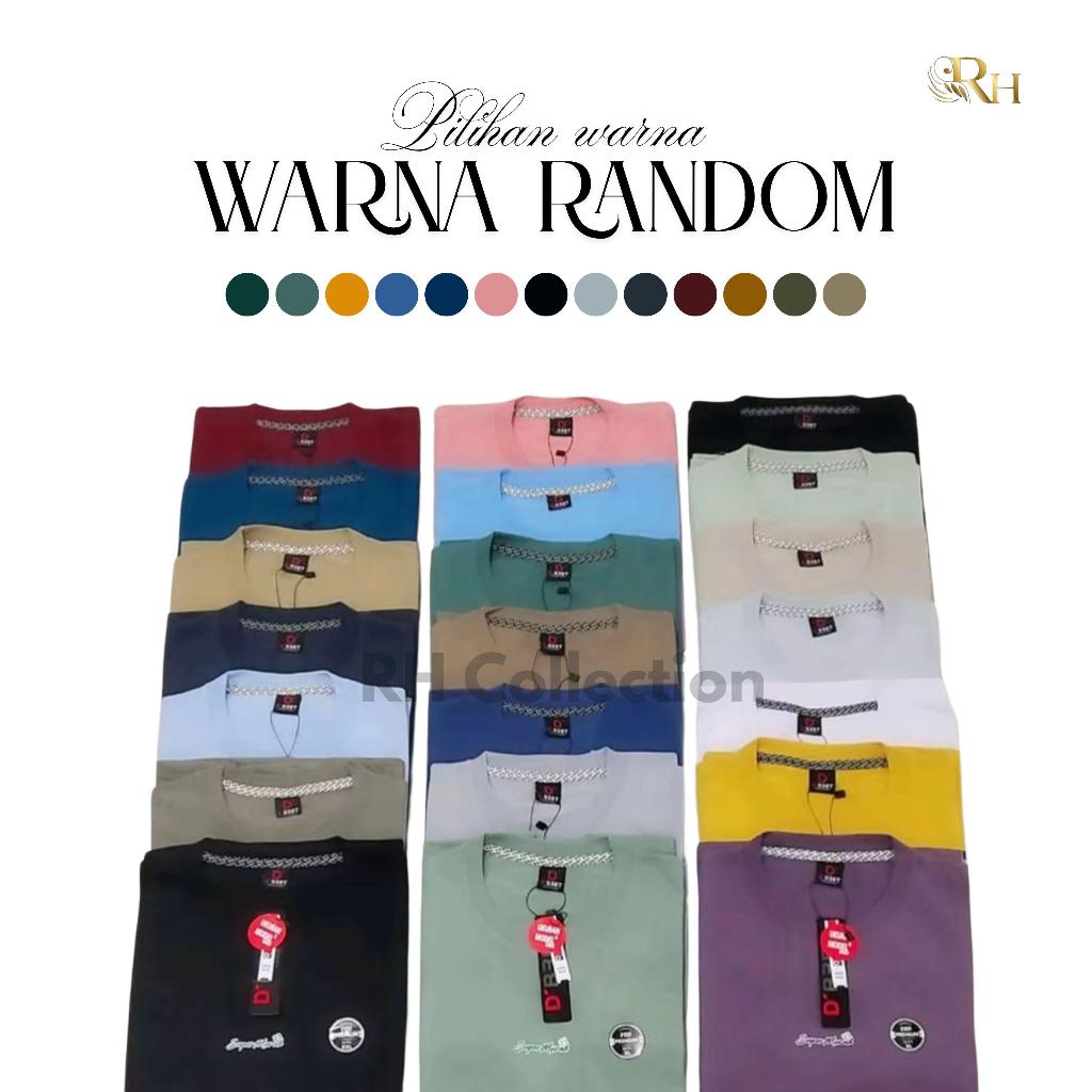 (RH COLLECTION) Paket 4 Pcs 100 Ribu Kaos Pria Wanita Distro Unisex Motif Simple Semi Katun 24S Bran
