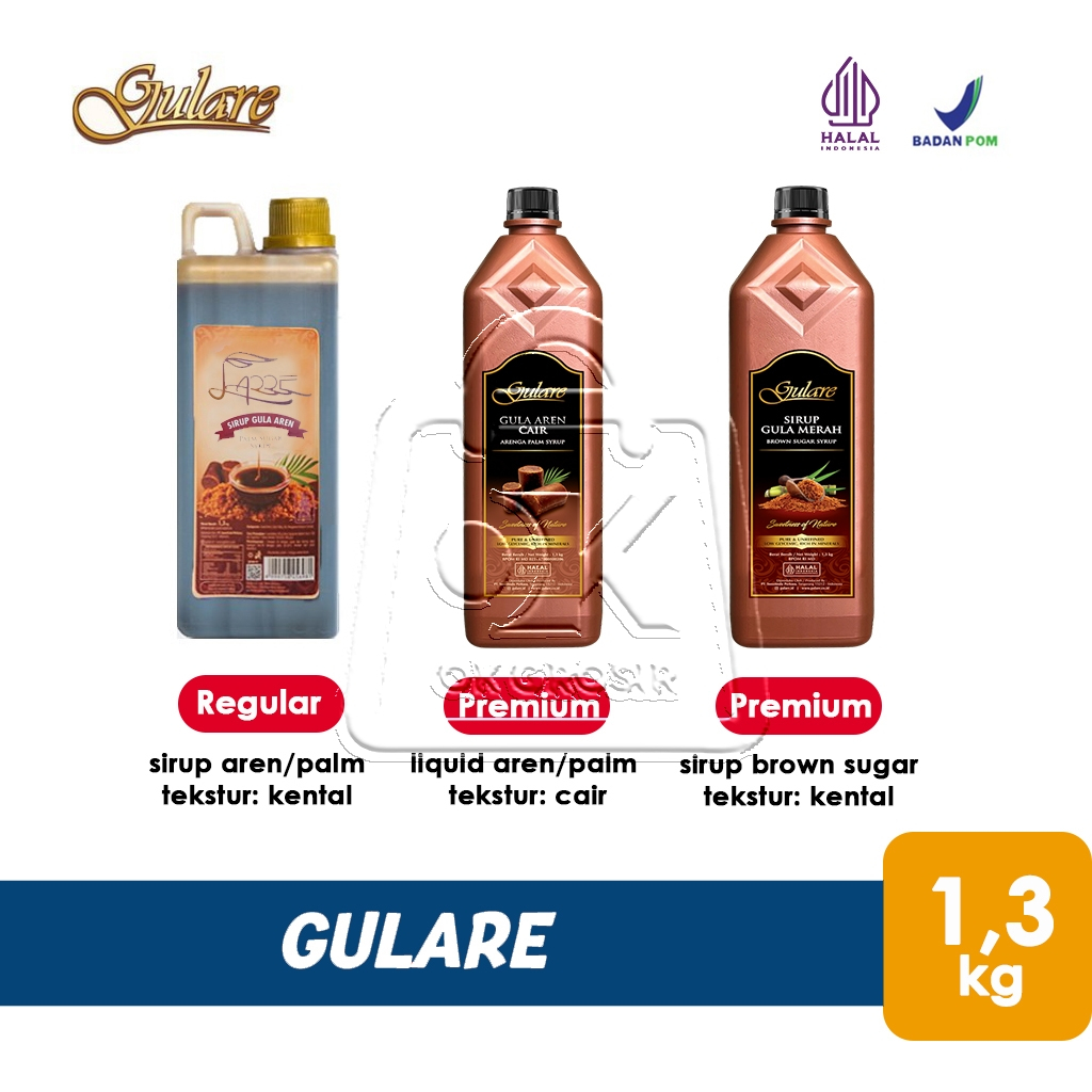 

Gulare Gula Aren Cair / Palm Sugar Syrup / Brown Sugar Syrup (Jerigen 1.3 Kg)